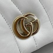 Fortok Gucci GG Milano Mini Top Handle Bag White Puffy Quilted Leather 806017 21x12.5x4.6cm - 2