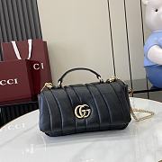Fortok Gucci GG Milano Mini Top Handle Bag Black Puffy Quilted Leather 806017 21x12.5x4.6cm - 1