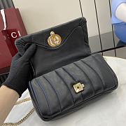 Fortok Gucci GG Milano Mini Top Handle Bag Black Puffy Quilted Leather 806017 21x12.5x4.6cm - 6