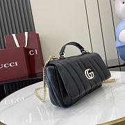 Fortok Gucci GG Milano Mini Top Handle Bag Black Puffy Quilted Leather 806017 21x12.5x4.6cm - 3