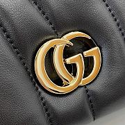 Fortok Gucci GG Milano Mini Top Handle Bag Black Puffy Quilted Leather 806017 21x12.5x4.6cm - 2