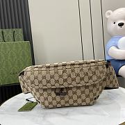 Fortok Gucci Small GG Belt Bag Beige & Ebony Original GG Canvas 804262 32x17x5cm - 1