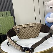 Fortok Gucci Small GG Belt Bag Beige & Ebony Original GG Canvas 804262 32x17x5cm - 6