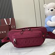 Fortok Gucci GG Crossbody Bag Burgundy 802096 34x15x10cm - 1