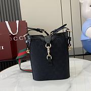 Fortok Gucci Mini Bucket Shoulder Bag Black 782919 16x19.5x5.5cm - 1