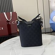 Fortok Gucci Mini Bucket Shoulder Bag Black 782919 16x19.5x5.5cm - 6