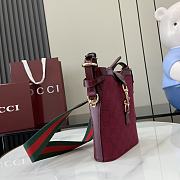 Fortok Gucci Mini Bucket Shoulder Bag Burgundy 782919 16x19.5x5.5cm - 5