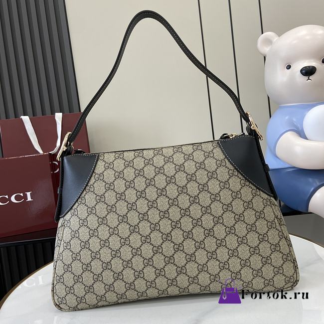 Fortok Gucci Ophidia Bag Beige & Black 815217 37x23x8cm - 1