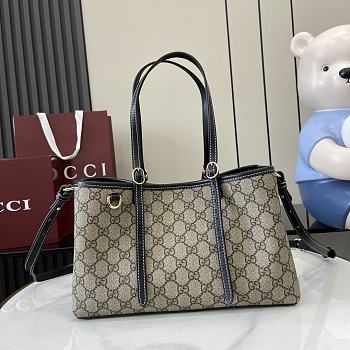 Fortok Gucci GG Shopping Bag Beige & Black 815214 31x18x11cm