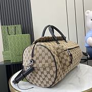 Fortok Gucci Medium GG Duffle Bag Beige 800185 42x22x22cm - 6