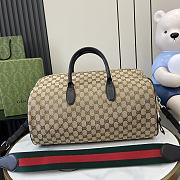 Fortok Gucci Medium GG Duffle Bag Beige 800185 42x22x22cm - 5