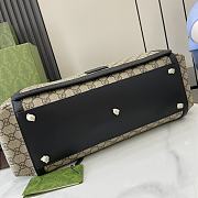 Fortok Gucci Medium Diaper Bag Beige & Black Supreme Canvas 495909 44x28x14cm - 5