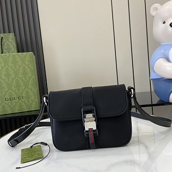 Fortok Gucci Super Mini Shoulder Bag Black 800313 20x14x5.5cm