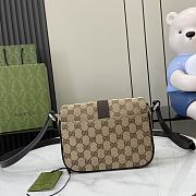 Fortok Gucci GG Mini Crossbody Bag Beige & Ebony Original GG Canvas 802100 20x14x6.5cm - 6