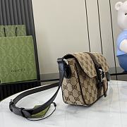 Fortok Gucci GG Mini Crossbody Bag Beige & Ebony Original GG Canvas 802100 20x14x6.5cm - 5