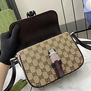 Fortok Gucci GG Mini Crossbody Bag Beige & Ebony Original GG Canvas 802100 20x14x6.5cm - 3