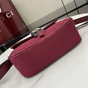 Fortok Gucci GG Mini Crossbody Bag Red Original GG Canvas 802100 20x14x6.5cm - 4
