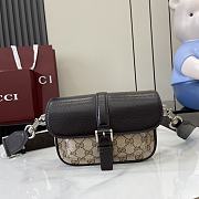 Fortok Gucci GG Super Mini Bag Beige & Ebony Original GG Canvas And Leather 795213 13x20x5cm - 1