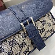Fortok Gucci GG Super Mini Bag Beige & Blue Original GG Canvas And Leather 795213 13x20x5cm - 5