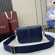 Fortok Gucci GG Super Mini Bag Beige & Blue Original GG Canvas And Leather 795213 13x20x5cm - 2