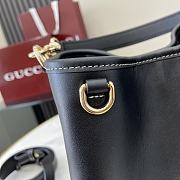 Fortok Gucci GG Emblem Mini Bucket Bag Black 816118 19x18x11cm - 6