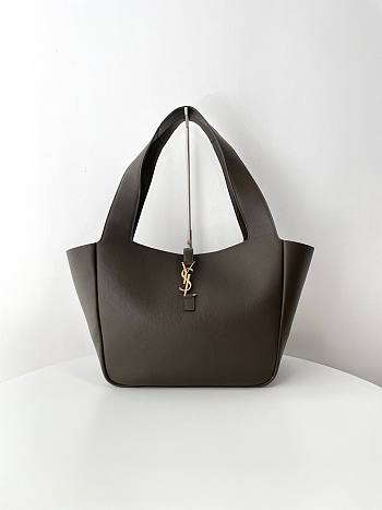 Fortok Saint Laurent LE 5 À 7 Bea Tote Bag In Light Musk Grained Leather 763435 50x28x18cm