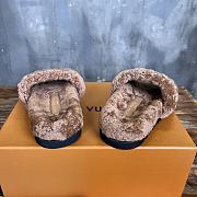 Fortok Louis Vuitton Fur Slippers Brown - 5
