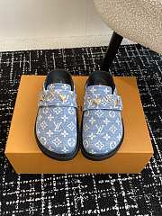 Fortok Louis Vuitton 24SS Birkenstock Slippers Blue Denim  - 1