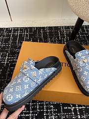Fortok Louis Vuitton 24SS Birkenstock Slippers Blue Denim  - 6