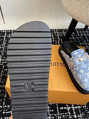 Fortok Louis Vuitton 24SS Birkenstock Slippers Blue Denim  - 4