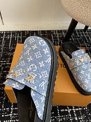 Fortok Louis Vuitton 24SS Birkenstock Slippers Blue Denim  - 3