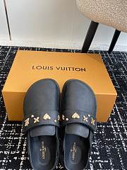 Fortok Louis Vuitton 24SS Birkenstock Slippers Black - 5