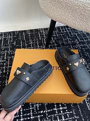 Fortok Louis Vuitton 24SS Birkenstock Slippers Black - 4