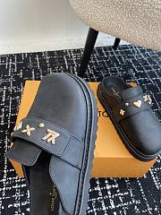 Fortok Louis Vuitton 24SS Birkenstock Slippers Black - 3