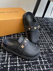 Fortok Louis Vuitton 24SS Birkenstock Slippers Black - 2