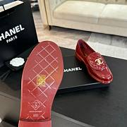 Fortok Chanel Red Quilted Leather Classic Loafers - 4