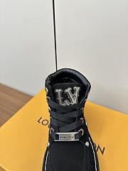 Fortok Louis Vuitton Checker Ankle Boots Black - 4