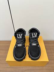 Fortok Louis Vuitton Checker Ankle Boots Black - 1