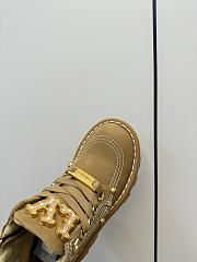 Fortok Louis Vuitton Checker Ankle Boots Beige - 6