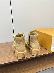 Fortok Louis Vuitton Checker Ankle Boots Beige - 4
