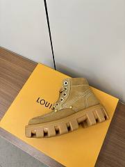 Fortok Louis Vuitton Checker Ankle Boots Beige - 3