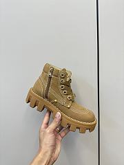 Fortok Louis Vuitton Checker Ankle Boots Beige - 2