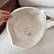 Fortok Dior D-Bobby Cannage Small Brim Bucket Hat White Shearling - 4