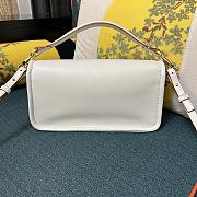 Fortok Valentino Garavani VLogo 1960 Nappa Leather Shoulder Bag White 26x13x9cm - 5