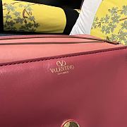 Fortok Valentino Garavani VLogo 1960 Nappa Leather Shoulder Bag Burgundy 26x13x9cm  - 6