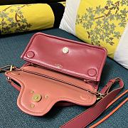 Fortok Valentino Garavani VLogo 1960 Nappa Leather Shoulder Bag Burgundy 26x13x9cm  - 4