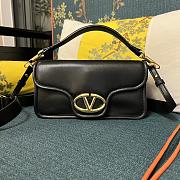 Fortok Valentino Garavani VLogo 1960 Nappa Leather Shoulder Bag Black 26x13x9cm  - 1
