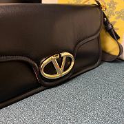 Fortok Valentino Garavani VLogo 1960 Nappa Leather Shoulder Bag Black 26x13x9cm  - 6