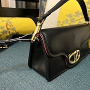 Fortok Valentino Garavani VLogo 1960 Nappa Leather Shoulder Bag Black 26x13x9cm  - 4