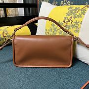 Fortok Valentino Garavani VLogo 1960 Nappa Leather Shoulder Bag Brown 26x13x9cm  - 3